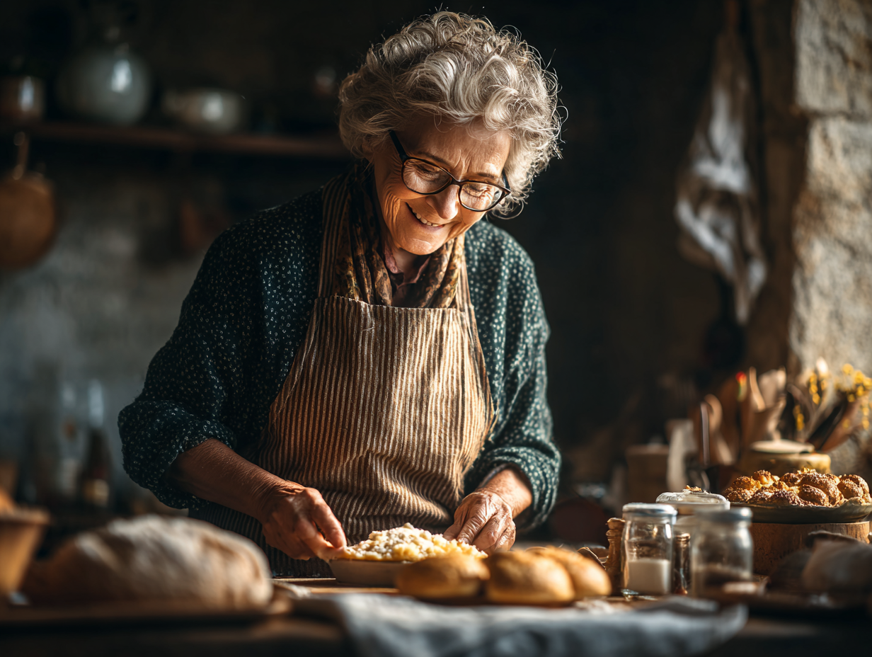 Здорові люди зрілого віку готують корисну їжу разом